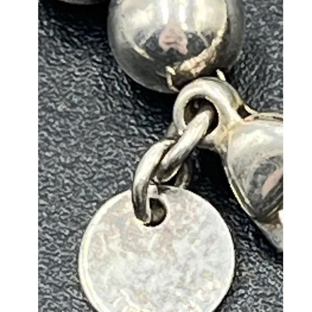 Tiffany & Co Authenticated Hardwear Sterling‎ Graduated Beaded Soldered Necklace